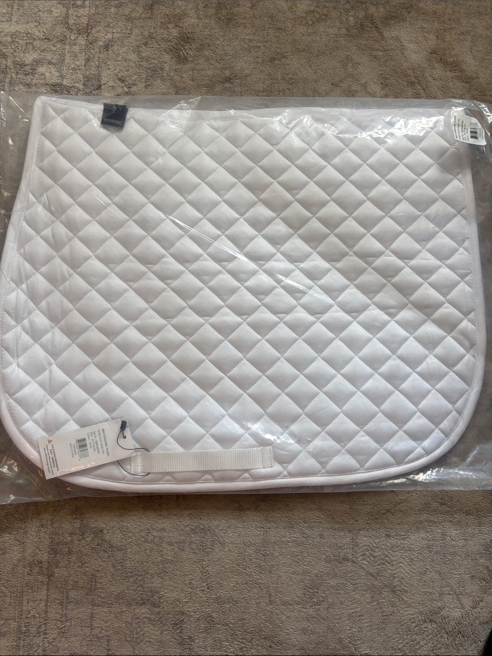 Riders International All Purpose White Quilted Saddle Pad